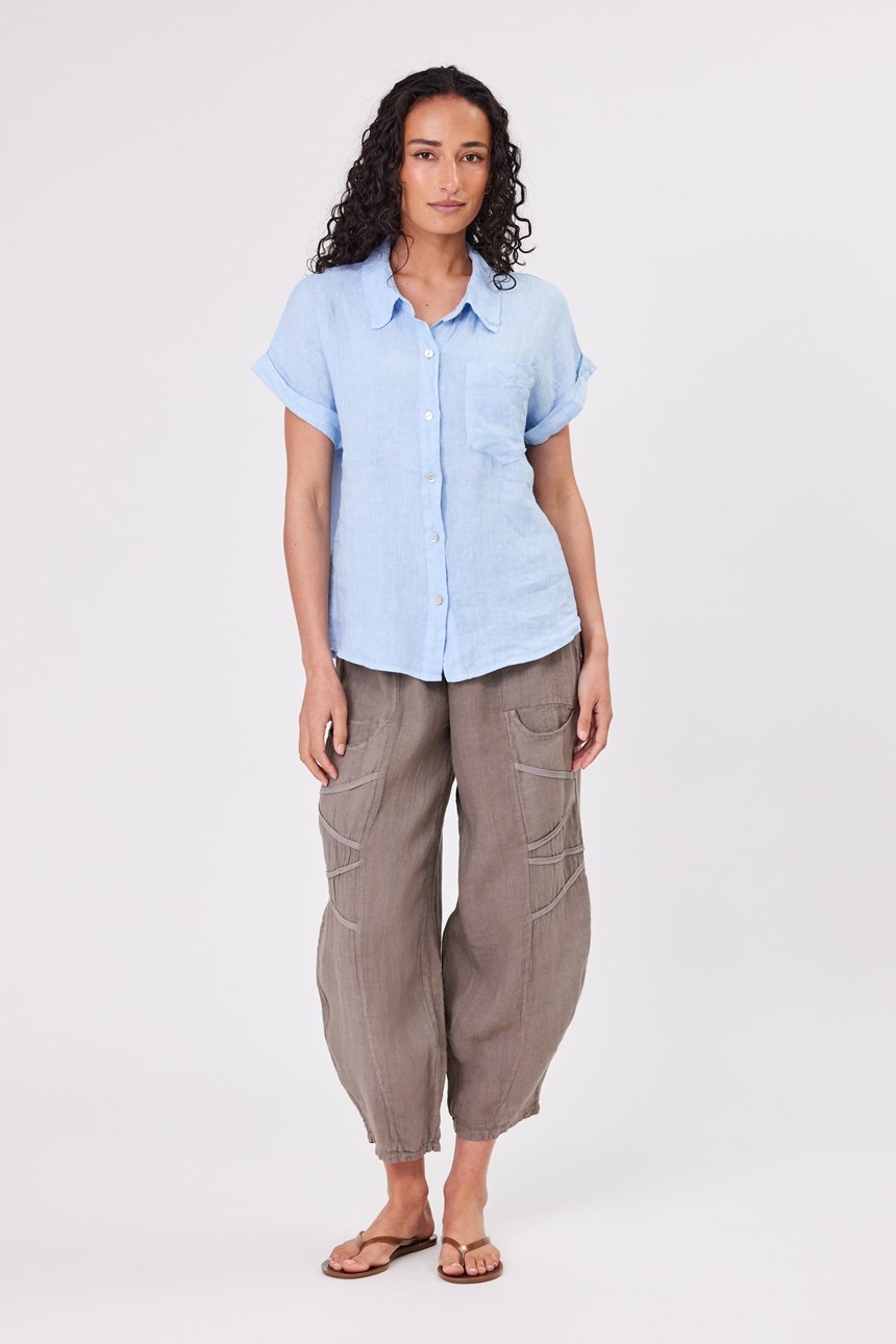 LINEN POCKET SHIRT
